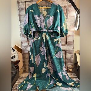 sofia by sofia vergara Teal and Cream Floral Dress
